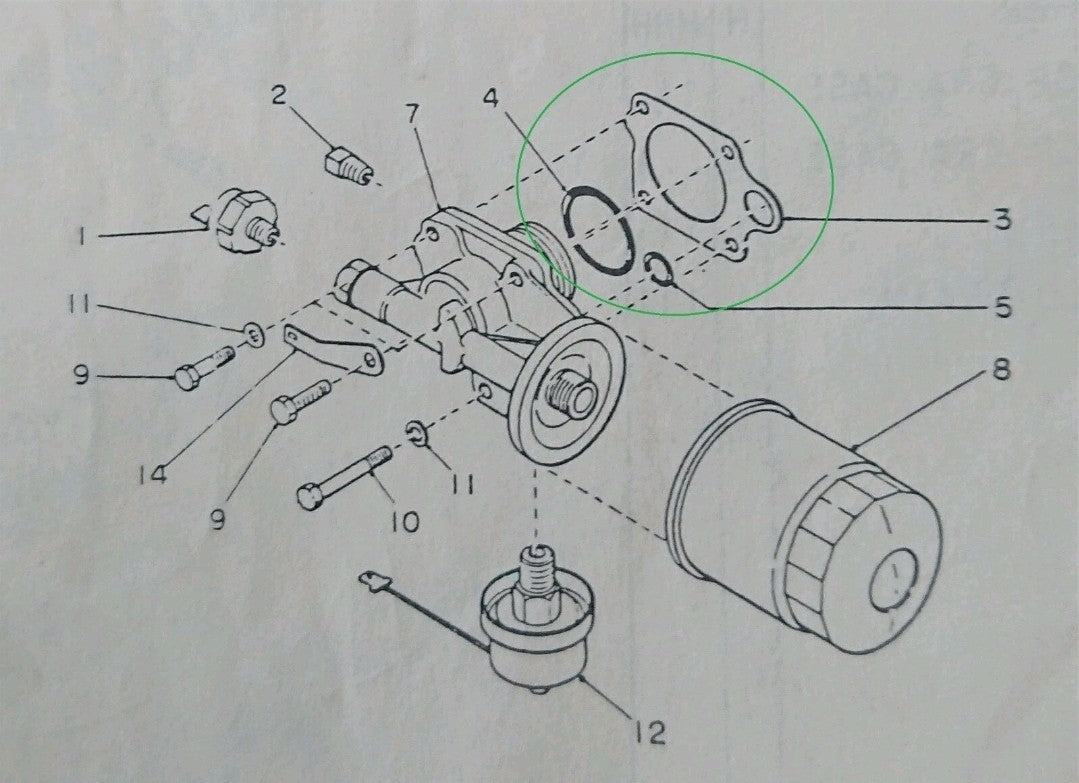GENUINE Subaru Brumby Oil Pump Gasket / Seal Kit EA81 - WITH CORRECT SEAL