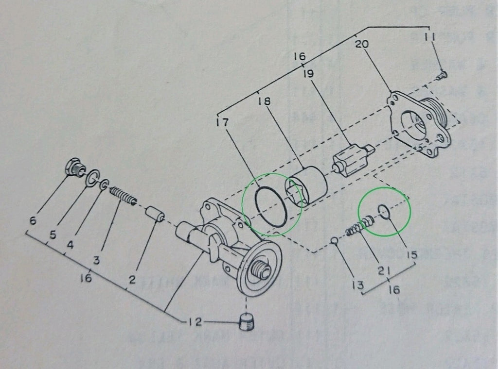 GENUINE Subaru Brumby Oil Pump Gasket / Seal Kit EA81 - WITH CORRECT SEAL