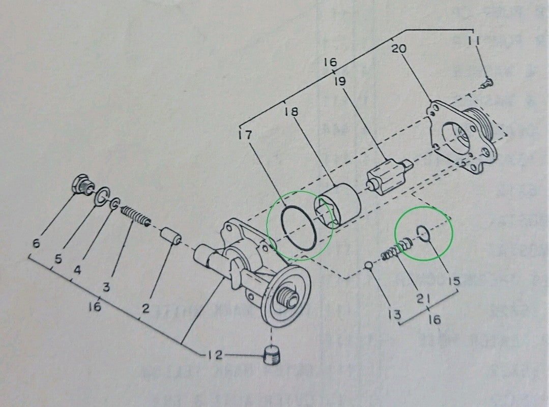 GENUINE Subaru Brumby Oil Pump Gasket / Seal Kit EA81 - WITH CORRECT SEAL
