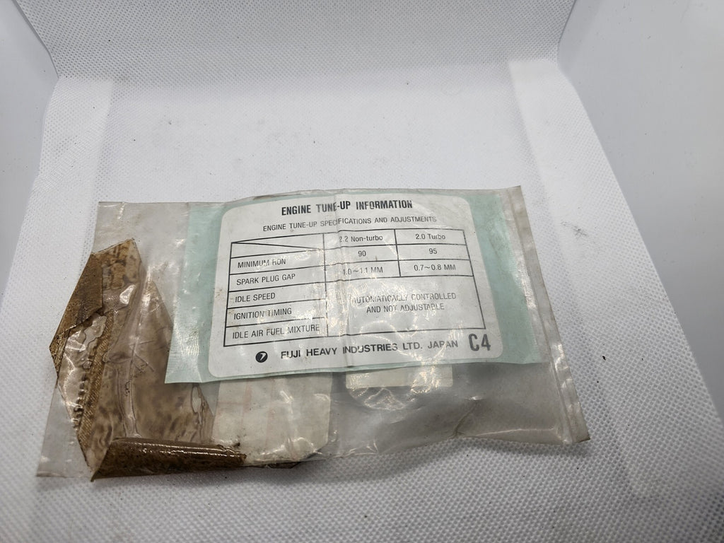 14808AC040 Subaru Genuine Part NOS Engine Tune-Up Sticker