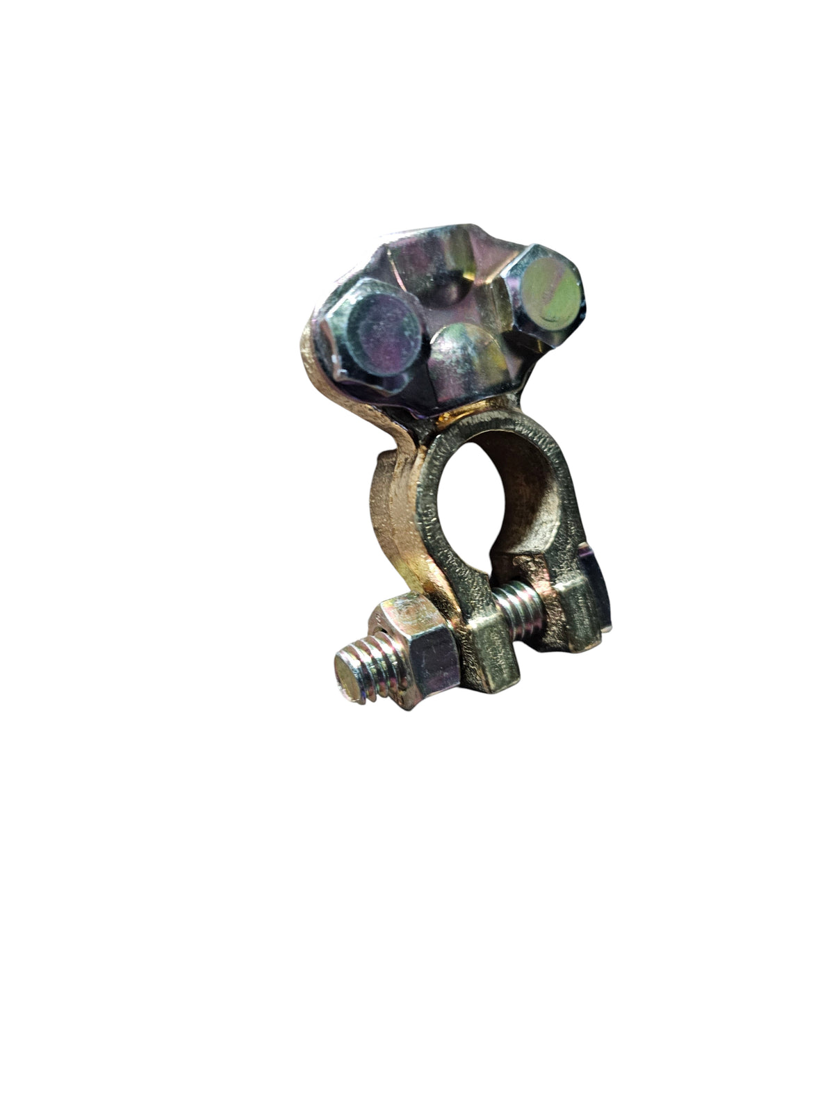 Addicted To Subi solid brass saddle style battery terminal for positive or negative posts with end entry design